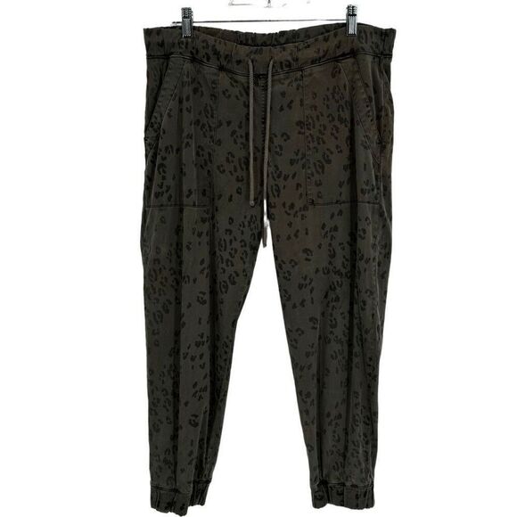 cloth & stone Pants - Cloth & Stone‎ Animal Print Joggers Green/Black Large